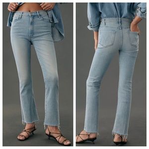 MOTHER The Hustler High-Rise Ankle Fray Jeans